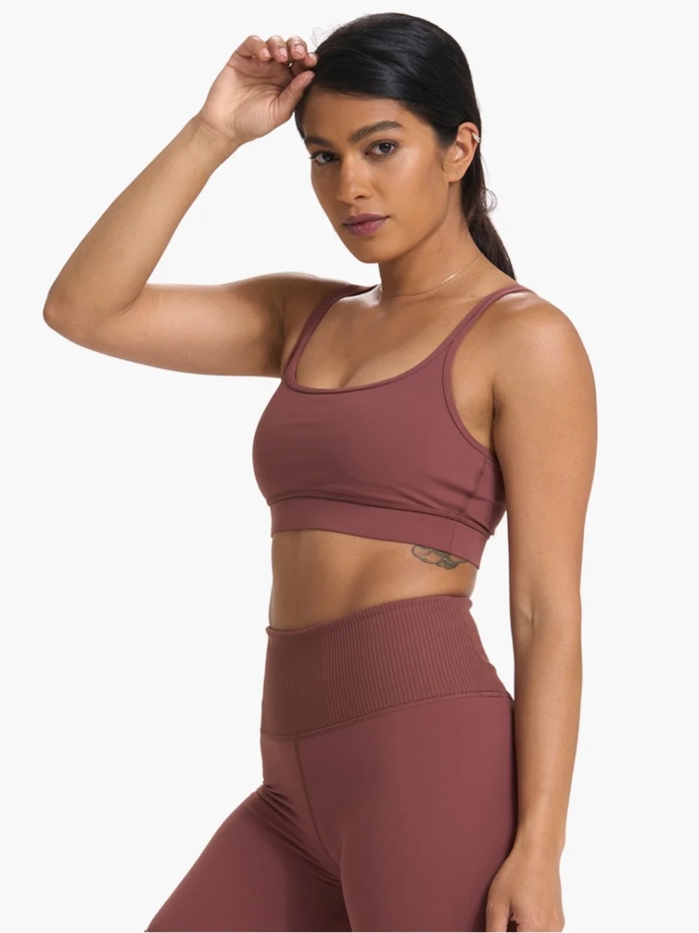 Vuori SET - Rib Studio Legging & Mindset Bra in Cedar